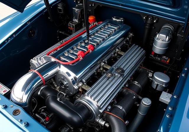 Clean Diesel Engine Bay after service